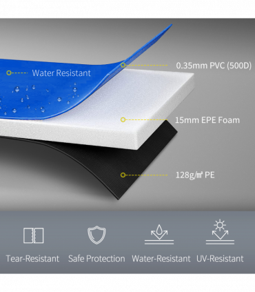 12ft Trampoline Pad Surround Pad Thick Foam Replacement Spare Blue