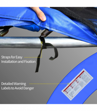 12ft Trampoline Pad Surround Pad Thick Foam Replacement Spare Blue