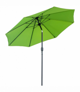 2.7M Patio Sun Umbrella Parasol Tilt Canopy Aluminium Light Green
