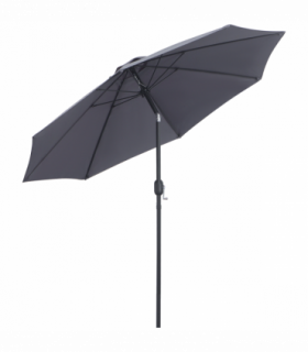 2.7M Patio Sun Umbrella Parasol Tilt Shade Aluminium Charcoal Grey