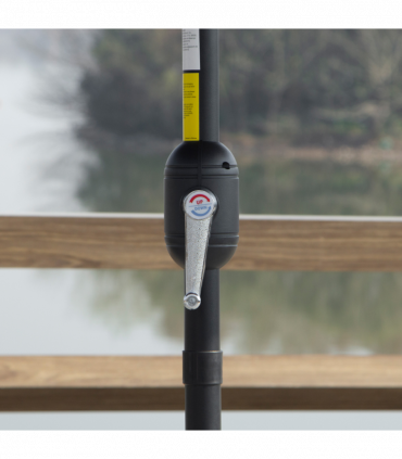 2.7M Patio Sun Umbrella Parasol Tilt Shade Aluminium Charcoal Grey