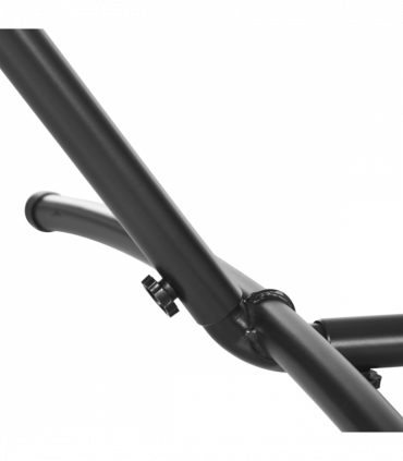 Metal Hammock Stand Frame Black 280cm x 120cm x 110cm Stable Six Holes Adjust