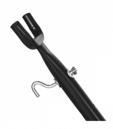 Metal Hammock Stand Frame Black 280cm x 120cm x 110cm Stable Six Holes Adjust