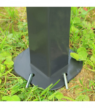 Outdoor 2-Tier Steel Frame Gazebo Beige 398(L)*298(W)*265(H)cm Curtains Included