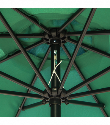 3(m) Patio Umbrella Outdoor Sunshade Canopy w/ Tilt & Crank Green Outsunny