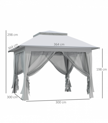 3.6 x 3m Foldable Pop-up Party Steel Frame Oxford w/ Roller Bag