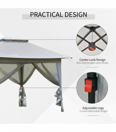 3.6 x 3m Foldable Pop-up Party Steel Frame Oxford w/ Roller Bag