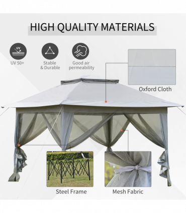 3.6 x 3m Foldable Pop-up Party Steel Frame Oxford w/ Roller Bag