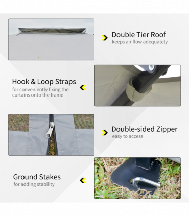 3.6 x 3m Foldable Pop-up Party Steel Frame Oxford w/ Roller Bag