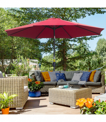 3m Umbrella, Tilt and CrankWine Red