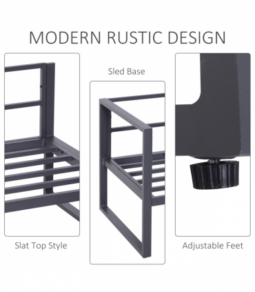 6pcs Garden Sectional Sofa Set Aluminum Frame Coffee Table Footstool Outsunny