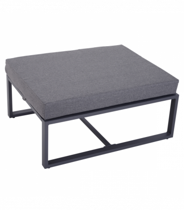 6pcs Garden Sectional Sofa Set Aluminum Frame Coffee Table Footstool Outsunny