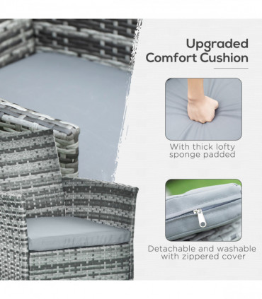 7pc Rattan Garden Furniture Dining Set Wicker Patio Conservatory Seater