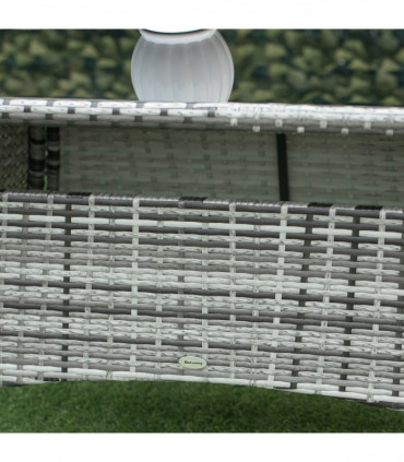 7pc Rattan Garden Furniture Dining Set Wicker Patio Conservatory Seater