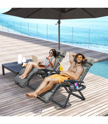 Comfort Lounger Set - Adjustable Recline, Cushioned Seating, Portable Design