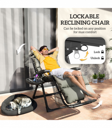 Comfort Lounger Set - Adjustable Recline, Cushioned Seating, Portable Design