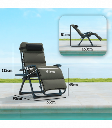Comfort Lounger Set - Adjustable Recline, Cushioned Seating, Portable Design