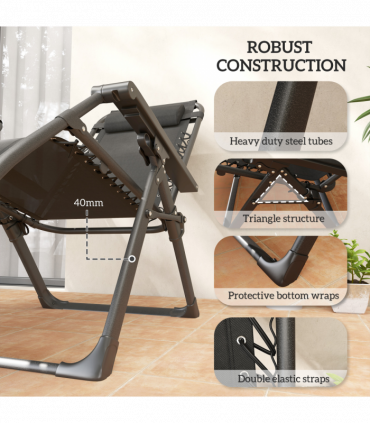 Comfort Lounger Set - Adjustable Recline, Cushioned Seating, Portable Design