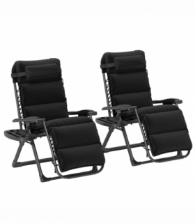 Comfort Lounger Set - Adjustable Recline, Cushioned Seating, Portable Design