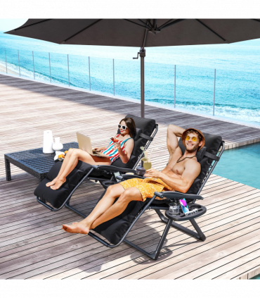 Comfort Lounger Set - Adjustable Recline, Cushioned Seating, Portable Design