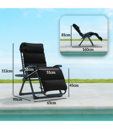 Comfort Lounger Set - Adjustable Recline, Cushioned Seating, Portable Design
