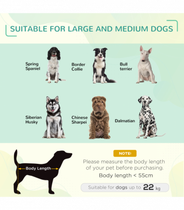 Cooling Pet Bed Elevated Dog Bed with Non-slip Pads for Large Dogs Pawhut