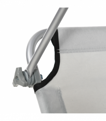 Folding Chair Sun Lounger w/ Sunshade Garden Recliner Hammock Grey