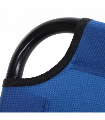 Folding Lounge Chair Outdoor Chaise Lounge for Bench Patio Blue