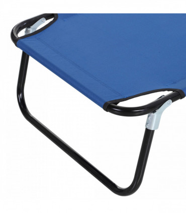 Folding Lounge Chair Outdoor Chaise Lounge for Bench Patio Blue