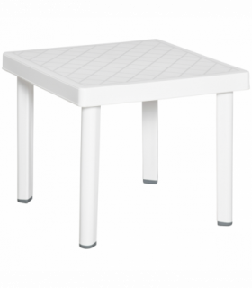 Garden End Table Outdoor Square Accent Coffee Table for Drink Snack Outsunny