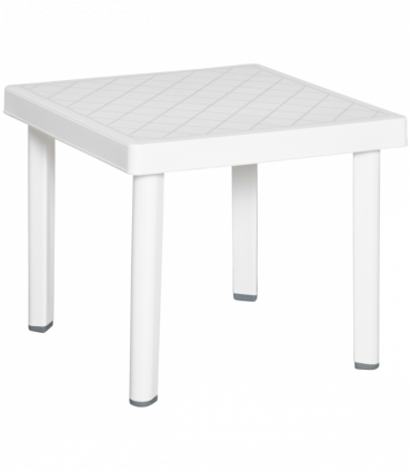 Garden End Table Outdoor Square Accent Coffee Table for Drink Snack Outsunny