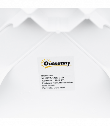 Garden End Table Outdoor Square Accent Coffee Table for Drink Snack Outsunny