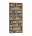 HOMCOM 640 CD Storage Unit 360 DVD Storage Tower w/ 18 Compartments Natural