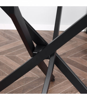 Side Table Black Glass Metal 80x80x75cm 0.7cm 5kg Clear Glass Top Modern