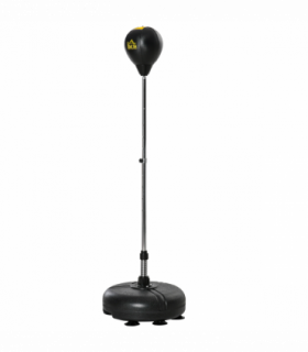 HOMCOM Punching Bag with Stand Boxing Bag Set with Adjustable Height Black, Gold