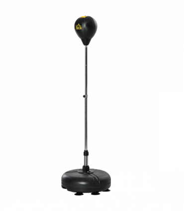 HOMCOM Punching Bag with Stand Boxing Bag Set with Adjustable Height Black, Gold