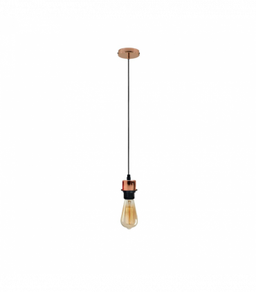 Industrial Rose Gold Pendant Light Fitting, Lampshade Addable E27 Lamp Holder UK Holder Fitting Set With PVC Cable.