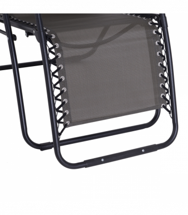 Metal Frame Zero Gravity Lounger w/ Head Pillow for Patio Decking  Outsunny