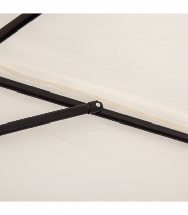 Outsunny 3 m Half Round Umbrella Parasol-White