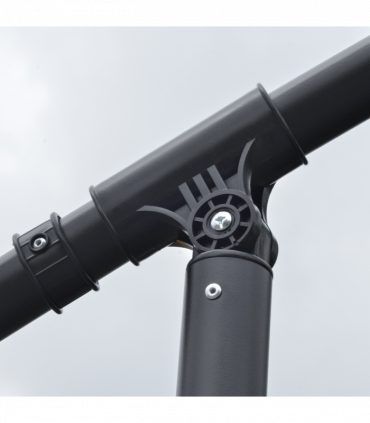 Outsunny 3(m) Cantilever Parasol Hanging Banana Umbrella w/ lights, Black