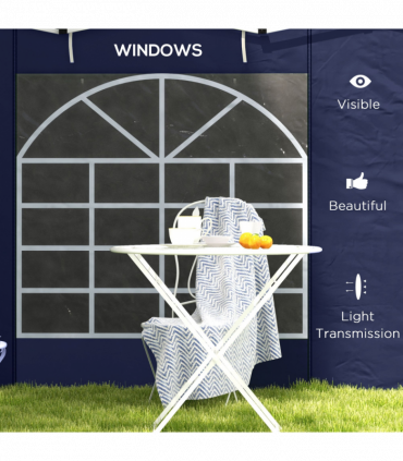 Outsunny 3x3(m) or 3x6m Pop Up Gazebo Side Panels Replacement, 2 Pack, Blue