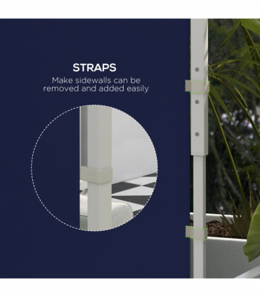 Outsunny 3x3(m) or 3x6m Pop Up Gazebo Side Panels Replacement, 2 Pack, Blue