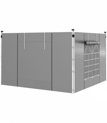 Outsunny 3x3(m) or 3x6m Pop Up Gazebo Side Panels Replacement, 2 Pack, Grey