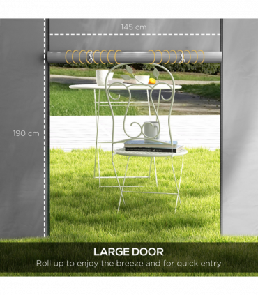 Outsunny 3x3(m) or 3x6m Pop Up Gazebo Side Panels Replacement, 2 Pack, Grey