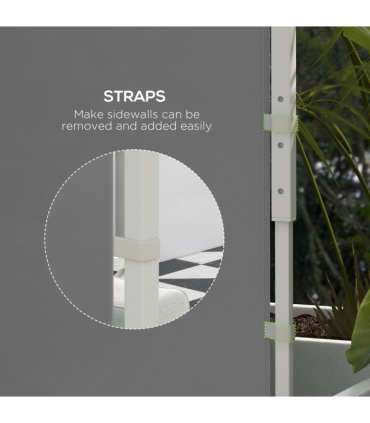 Outsunny 3x3(m) or 3x6m Pop Up Gazebo Side Panels Replacement, 2 Pack, Grey