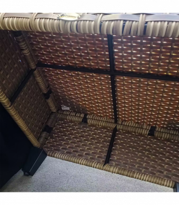 Outsunny 5 PCs Rattan Garden Furniture Set with Glass Coffee Table, Brown