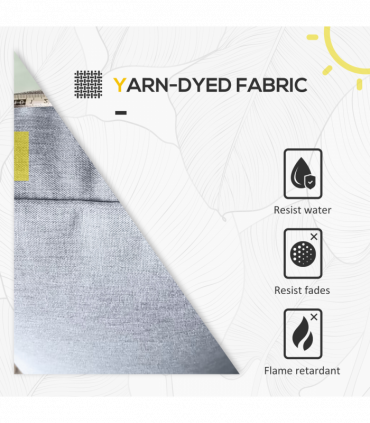 Outsunny 5 PCs Rattan Garden Furniture Set with Glass Coffee Table, Grey