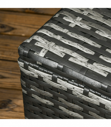 Outsunny 6 PCS Patio Rattan Sofa Set Conversation Furniture Grey