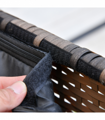 Outsunny 6 PCS Patio Rattan Sofa Set Conversation Furniture Orange