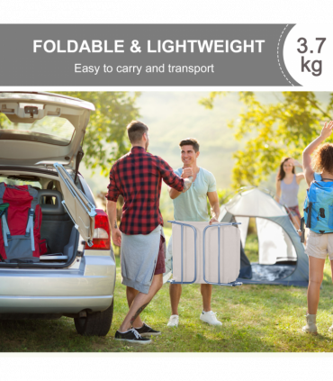 Outsunny Adjustable Sun Bed Garden Lounger Recliner Relaxing Camping Beige